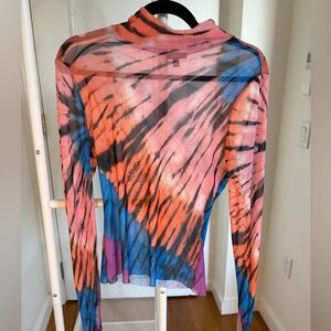 Long Sleeve Mesh Top